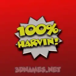 harvin in 100 Percent style - 3D name wallpaper