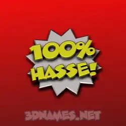 hasse in 100 Percent style - 3D name wallpaper