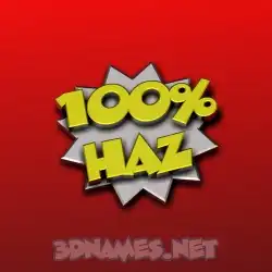 haz in 100 Percent style - 3D name wallpaper