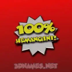 hemangini in 100 Percent style - 3D name wallpaper