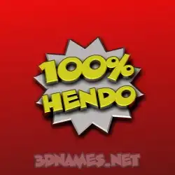 hendo in 100 Percent style - 3D name wallpaper