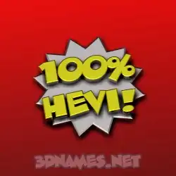 hevi in 100 Percent style - 3D name wallpaper