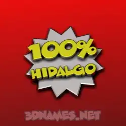 hidalgo in 100 Percent style - 3D name wallpaper