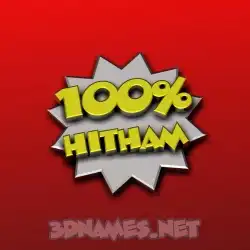 hitham in 100 Percent style - 3D name wallpaper