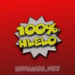 hlelo in 100 Percent style - 3D name wallpaper