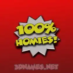 homies in 100 Percent style - 3D name wallpaper