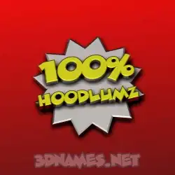 hoodlumz in 100 Percent style - 3D name wallpaper