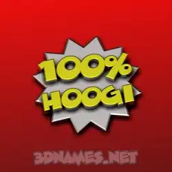 hoogi in 100 Percent style - 3D name wallpaper