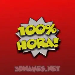 hora in 100 Percent style - 3D name wallpaper