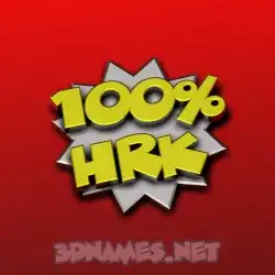 hrk in 100 Percent style - 3D name wallpaper