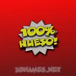 hueso in 100 Percent style - 3D name wallpaper