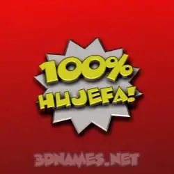 hujefa in 100 Percent style - 3D name wallpaper