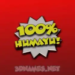 humayu in 100 Percent style - 3D name wallpaper