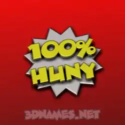 huny in 100 Percent style - 3D name wallpaper