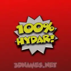 hydar in 100 Percent style - 3D name wallpaper