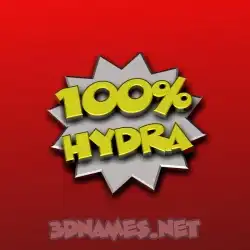 hydra in 100 Percent style - 3D name wallpaper