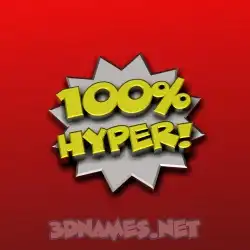 hyper in 100 Percent style - 3D name wallpaper