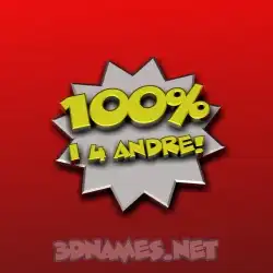 i 4 andre in 100 Percent style - 3D name wallpaper