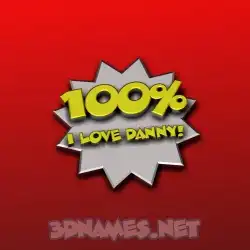 i love danny in 100 Percent style - 3D name wallpaper