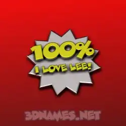 i love lee in 100 Percent style - 3D name wallpaper