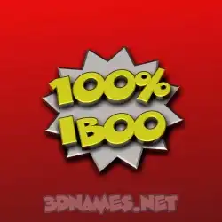 iboo in 100 Percent style - 3D name wallpaper