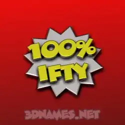ifty in 100 Percent style - 3D name wallpaper