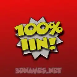 iin in 100 Percent style - 3D name wallpaper