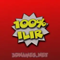 ilir in 100 Percent style - 3D name wallpaper