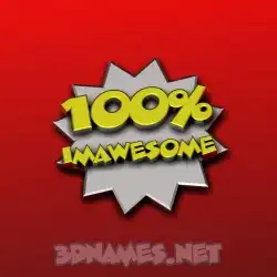 imawesome in 100 Percent style - 3D name wallpaper