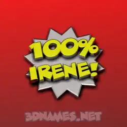 irene in 100 Percent style - 3D name wallpaper