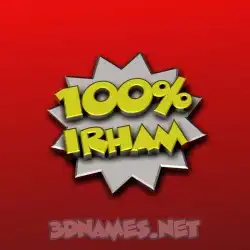 irham in 100 Percent style - 3D name wallpaper