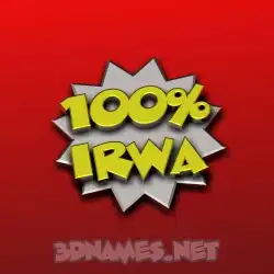irwa in 100 Percent style - 3D name wallpaper