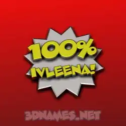 ivleena in 100 Percent style - 3D name wallpaper