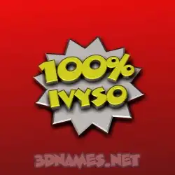 ivyso in 100 Percent style - 3D name wallpaper