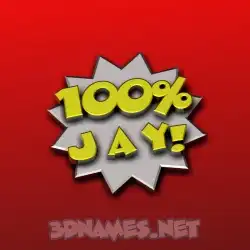 j a y in 100 Percent style - 3D name wallpaper