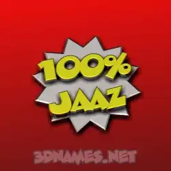 jaaz in 100 Percent style - 3D name wallpaper
