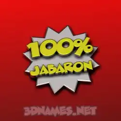 jabaron in 100 Percent style - 3D name wallpaper