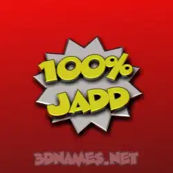 jadd in 100 Percent style - 3D name wallpaper