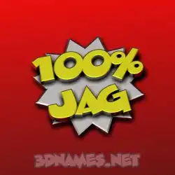 jag in 100 Percent style - 3D name wallpaper