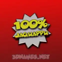 jaguappu in 100 Percent style - 3D name wallpaper