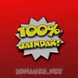 jaindar in 100 Percent style - 3D name wallpaper