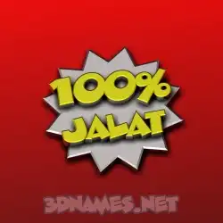 jalat in 100 Percent style - 3D name wallpaper