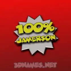 jamerson in 100 Percent style - 3D name wallpaper
