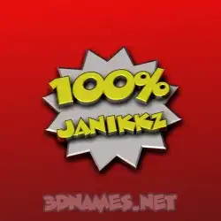janikkz in 100 Percent style - 3D name wallpaper