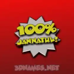 jannatul in 100 Percent style - 3D name wallpaper