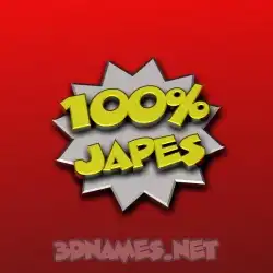 japes in 100 Percent style - 3D name wallpaper