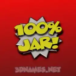 jar in 100 Percent style - 3D name wallpaper