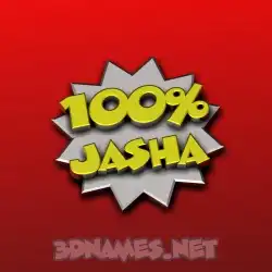 jasha in 100 Percent style - 3D name wallpaper