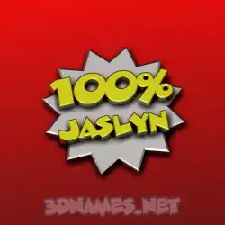 jaslyn in 100 Percent style - 3D name wallpaper