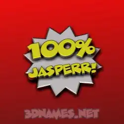 jasperr in 100 Percent style - 3D name wallpaper